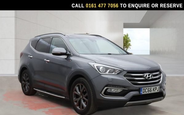 Used 2016 SILVER HYUNDAI SANTA FE SUV 2.2 CRDi Blue Drive Wiggins Edition SUV 5dr Diesel Auto 4WD Euro 6 (s/s) (7 Seat) (200 ps) (reg. 2016-11-30) for sale in Stockport