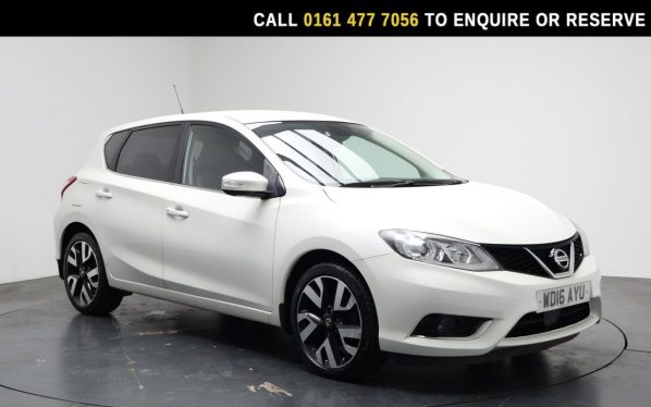Used 2016 WHITE NISSAN PULSAR Hatchback 1.2 DIG-T Tekna Hatchback 5dr Petrol Manual Euro 6 (s/s) (115 ps) (reg. 2016-06-30) for sale in Stockport