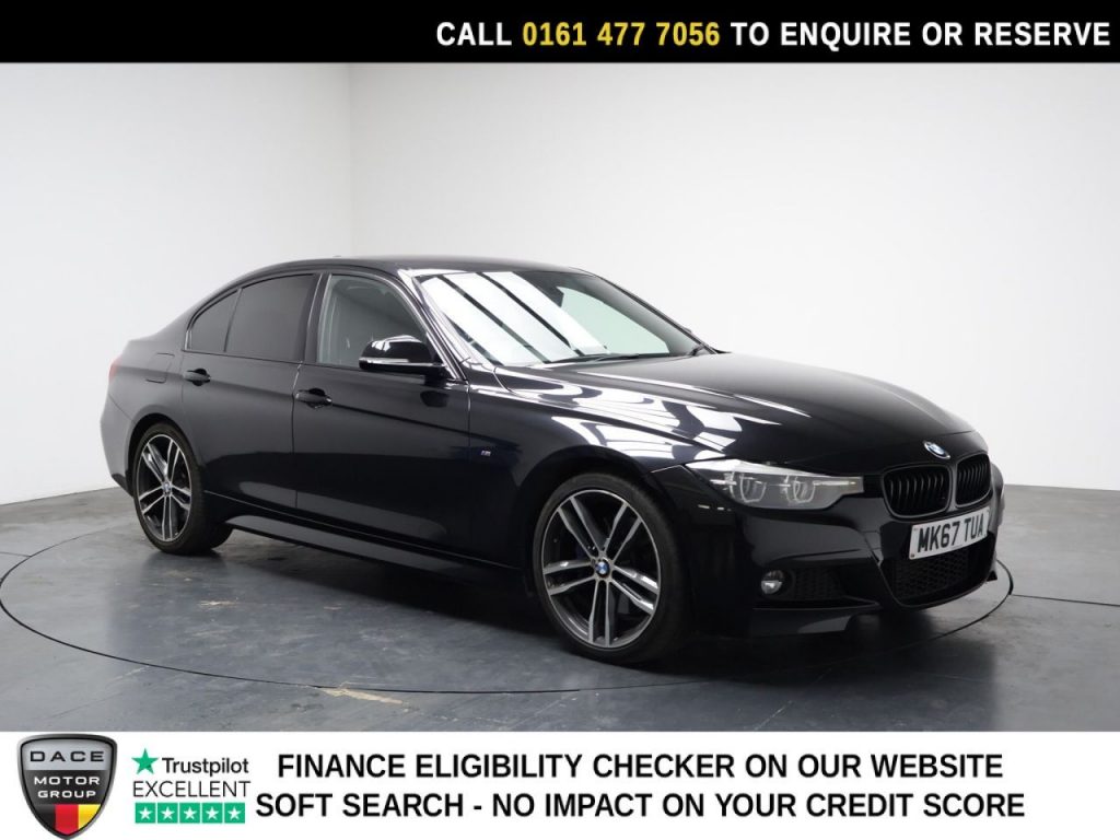 Used 2017 BLACK BMW 3 SERIES Saloon 2.0 320d M Sport Shadow Edition Saloon 4dr Diesel Auto Euro 6 (s/s) (190 ps) (reg. 2017-09-29) for sale in Stockport