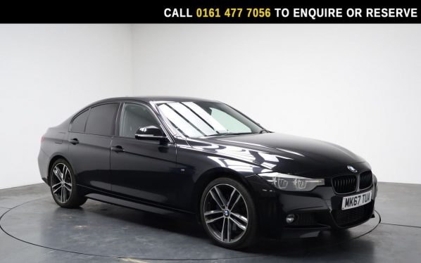 Used 2017 BLACK BMW 3 SERIES Saloon 2.0 320d M Sport Shadow Edition Saloon 4dr Diesel Auto Euro 6 (s/s) (190 ps) (reg. 2017-09-29) for sale in Stockport