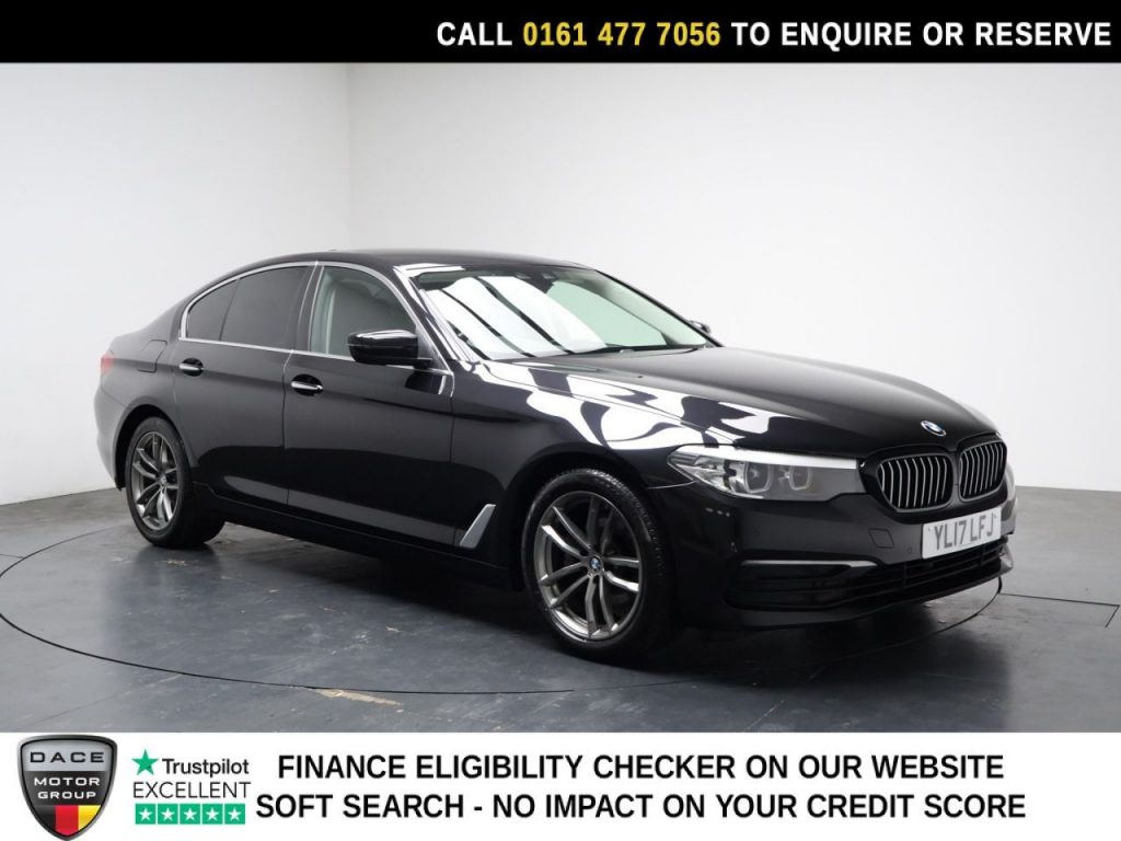 Used 2017 BLACK BMW 5 SERIES Saloon 2.0 520d SE Saloon 4dr Diesel Auto Euro 6 (s/s) (190 ps) (reg. 2017-07-24) for sale in Stockport