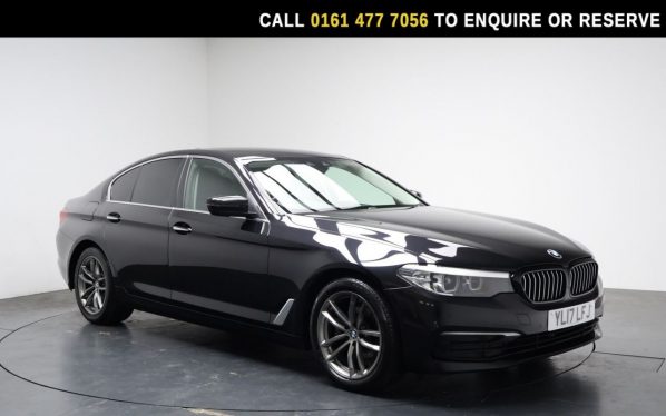 Used 2017 BLACK BMW 5 SERIES Saloon 2.0 520d SE Saloon 4dr Diesel Auto Euro 6 (s/s) (190 ps) (reg. 2017-07-24) for sale in Stockport