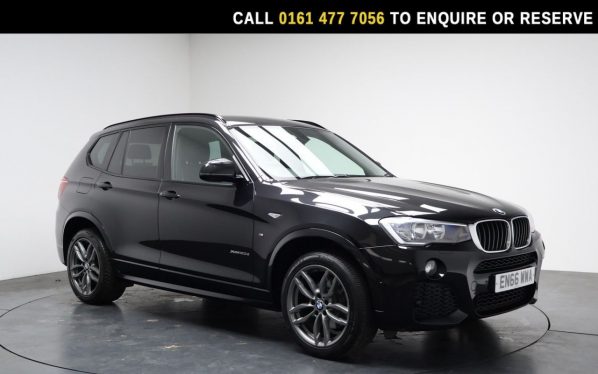Used 2017 BLACK BMW X3 SUV 2.0 20d M Sport SUV 5dr Diesel Auto xDrive Euro 6 (s/s) (190 ps) (reg. 2017-01-17) for sale in Stockport