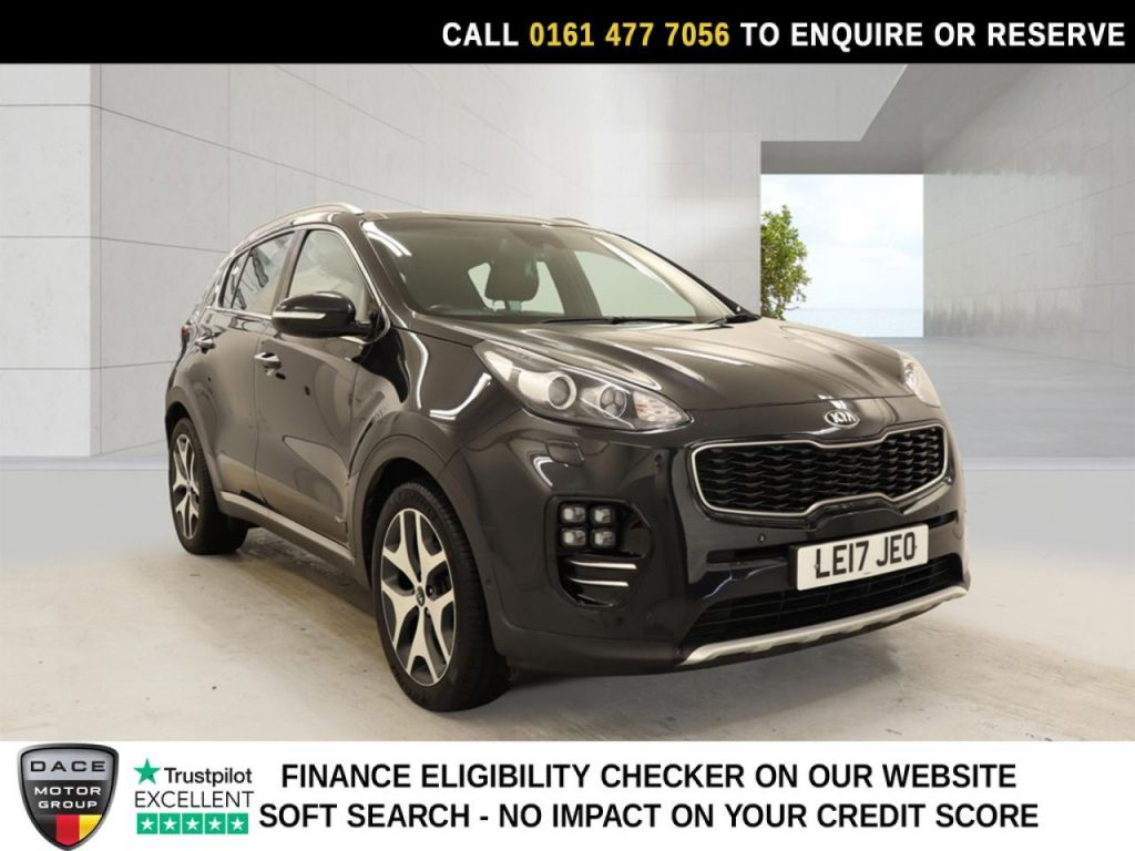 Used 2017 BLACK KIA SPORTAGE SUV 2.0 CRDi GT-Line S SUV 5dr Diesel Auto AWD Euro 6 (182 bhp) (reg. 2017-07-31) for sale in Stockport