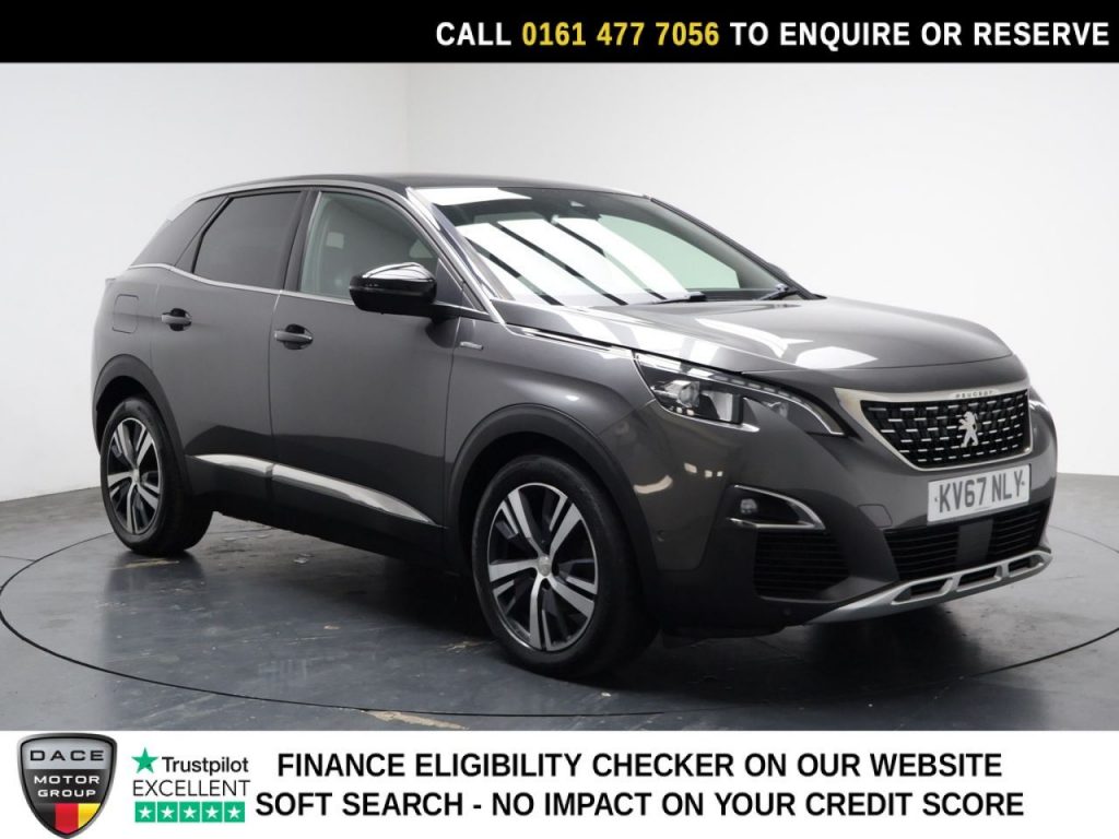 Used 2017 GREY PEUGEOT 3008 SUV 1.6 BlueHDi GT Line SUV 5dr Diesel Manual Euro 6 (s/s) (120 ps) (reg. 2017-09-19) for sale in Stockport