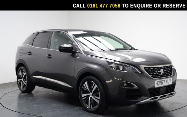Used 2017 GREY PEUGEOT 3008 SUV 1.6 BlueHDi GT Line SUV 5dr Diesel Manual Euro 6 (s/s) (120 ps) (reg. 2017-09-19) for sale in Stockport