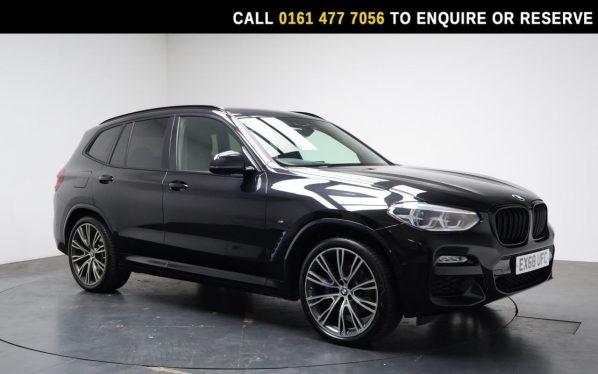 Used 2018 BLACK BMW X3 SUV 3.0 30d M Sport SUV 5dr Diesel Auto xDrive Euro 6 (s/s) (265 ps) (reg. 2018-09-07) for sale in Stockport