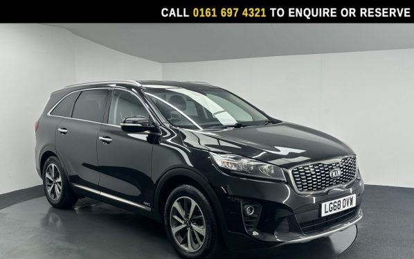 Used 2018 BLACK KIA SORENTO SUV 2.2 CRDi KX-2 SUV 5dr Diesel Auto AWD Euro 6 (s/s) (197 bhp) (reg. 2018-11-05) for sale in Manchester