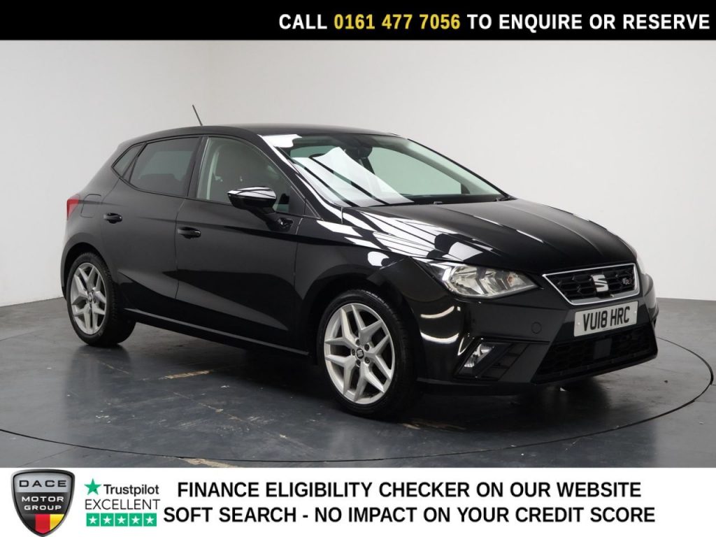 Used 2018 BLACK SEAT IBIZA Hatchback 1.0 TSI FR Hatchback 5dr Petrol Manual Euro 6 (s/s) (95 ps) (reg. 2018-04-30) for sale in Stockport