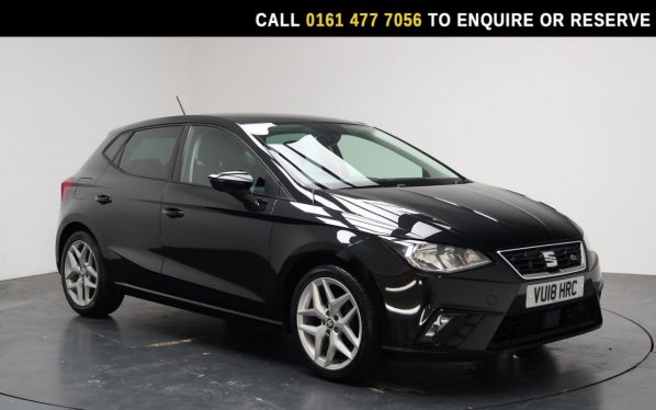 Used 2018 BLACK SEAT IBIZA Hatchback 1.0 TSI FR Hatchback 5dr Petrol Manual Euro 6 (s/s) (95 ps) (reg. 2018-04-30) for sale in Stockport