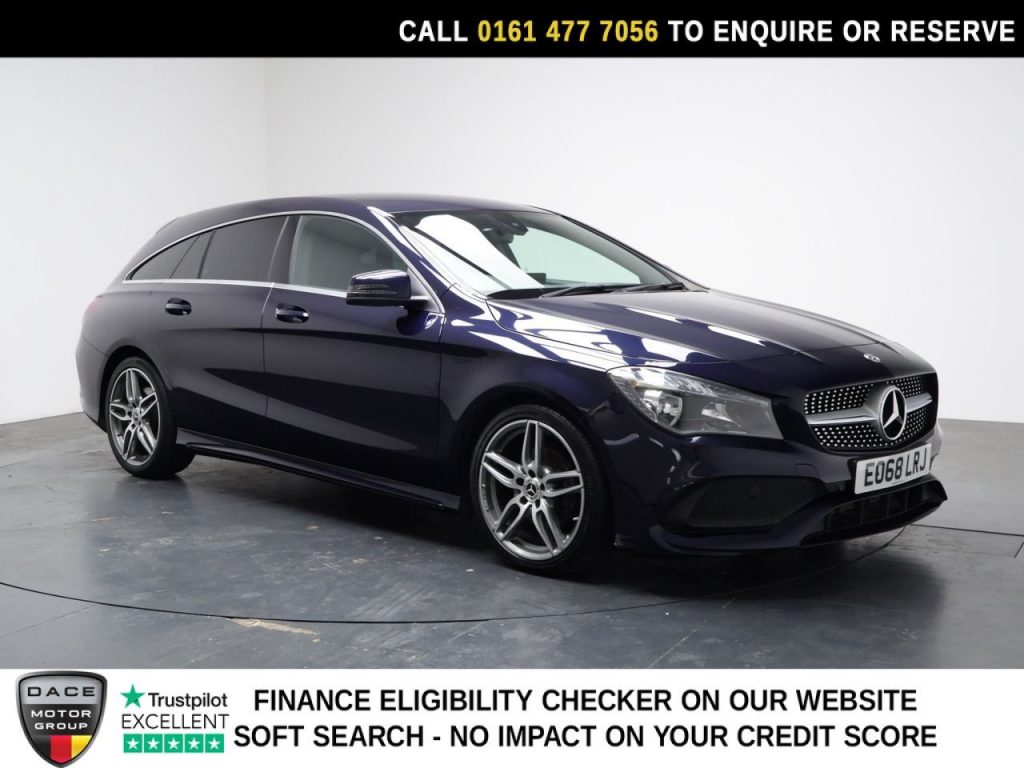 Used 2018 BLUE MERCEDES-BENZ CLA Estate 1.6 CLA180 AMG Line Edition Shooting Brake 5dr Petrol 7G-DCT Euro 6 (s/s) (122 ps) (reg. 2018-09-20) for sale in Stockport