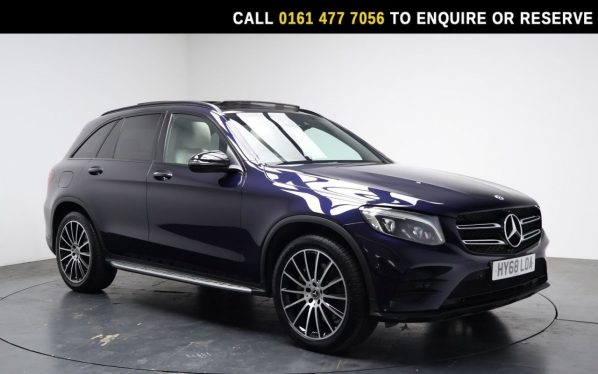 Used 2018 BLUE MERCEDES-BENZ GLC SUV 2.1 GLC250d AMG Line (Premium Plus) SUV 5dr Diesel G-Tronic+ 4MATIC Euro 6 (s/s) (204 ps) (reg. 2018-09-03) for sale in Stockport