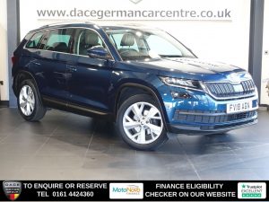 Used 2018 BLUE SKODA KODIAQ SUV 1.4 TSI ACT Edition SUV 5dr Petrol Manual 4WD Euro 6 (s/s) (7 Seat) (150 ps) (reg. 2018-04-30) for sale in Altrincham