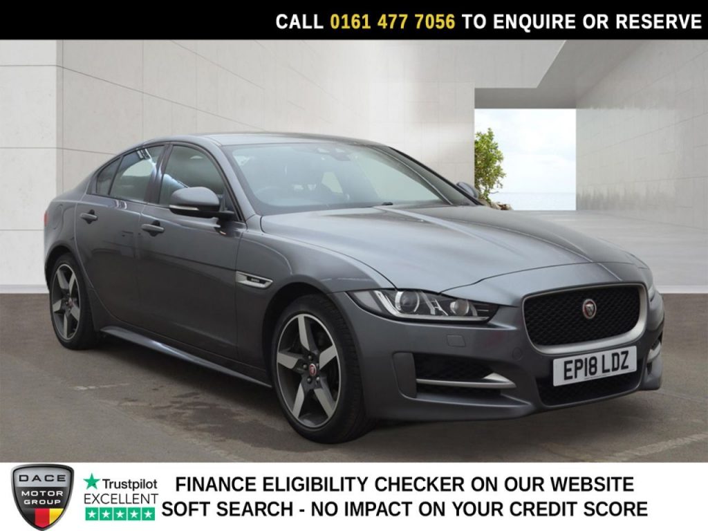 Used 2018 GREY JAGUAR XE Saloon 2.0i R-Sport Saloon 4dr Petrol Auto AWD Euro 6 (s/s) (250 ps) (reg. 2018-06-28) for sale in Stockport