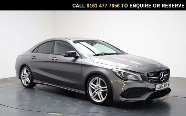 Used 2018 GREY MERCEDES-BENZ CLA Saloon 2.1 CLA200d AMG Line Coupe 4dr Diesel 7G-DCT Euro 6 (s/s) (136 ps) (reg. 2018-04-13) for sale in Stockport