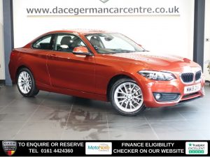 Used 2018 ORANGE BMW 2 SERIES Coupe 1.5 218i SE Coupe 2dr Petrol Manual Euro 6 (s/s) (136 ps) (reg. 2018-06-12) for sale in Altrincham