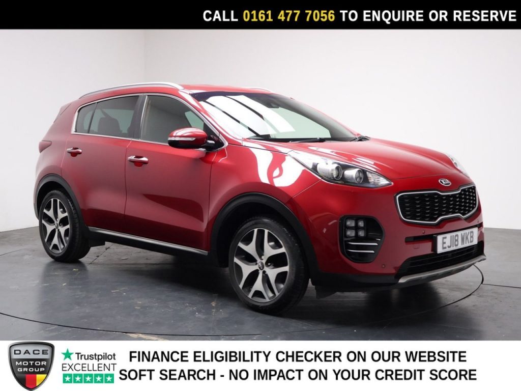 Used 2018 RED KIA SPORTAGE SUV 1.7 CRDi GT-Line SUV 5dr Diesel Manual Euro 6 (s/s) (114 bhp) (reg. 2018-06-19) for sale in Stockport