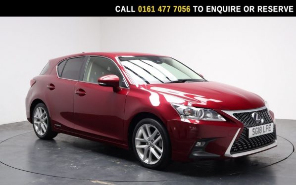 Used 2018 RED LEXUS CT Hatchback 1.8 200h Luxury Hatchback 5dr Petrol Hybrid CVT Euro 6 (s/s) (136 ps) (reg. 2018-07-04) for sale in Stockport