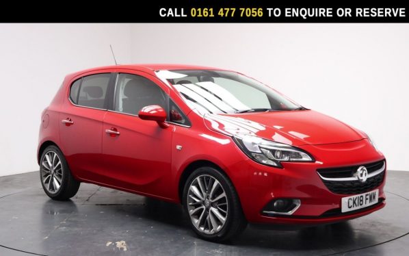 Used 2018 RED VAUXHALL CORSA Hatchback 1.4i ecoFLEX Elite Hatchback 5dr Petrol Auto Euro 6 (90 ps) (reg. 2018-04-30) for sale in Stockport
