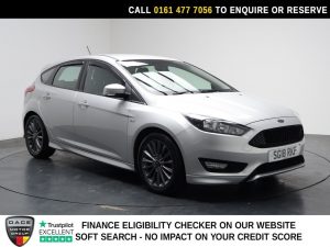 Used 2018 SILVER FORD FOCUS Hatchback 1.0T EcoBoost ST-Line Hatchback 5dr Petrol Manual Euro 6 (s/s) (140 ps) (reg. 2018-03-17) for sale in Stockport