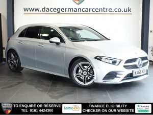 Used 2018 SILVER MERCEDES-BENZ A-CLASS Hatchback 1.5 A180d AMG Line (Executive) Hatchback 5dr Diesel 7G-DCT Euro 6 (s/s) (116 ps) (reg. 2018-11-23) for sale in Altrincham