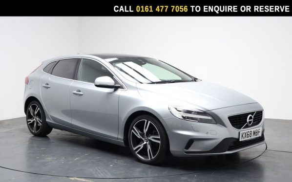 Used 2018 SILVER VOLVO V40 Hatchback 1.5 T2 GPF R-Design Pro Hatchback 5dr Petrol Auto Euro 6 (s/s) (122 ps) (reg. 2018-09-06) for sale in Stockport