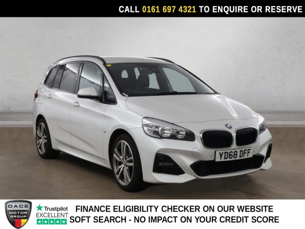 Used 2018 WHITE BMW 2 Series GRAN TOURER MPV 2.0 220i M Sport MPV 5dr Petrol DCT Euro 6 (s/s) (192 ps) (reg. 2018-09-14) for sale in Manchester