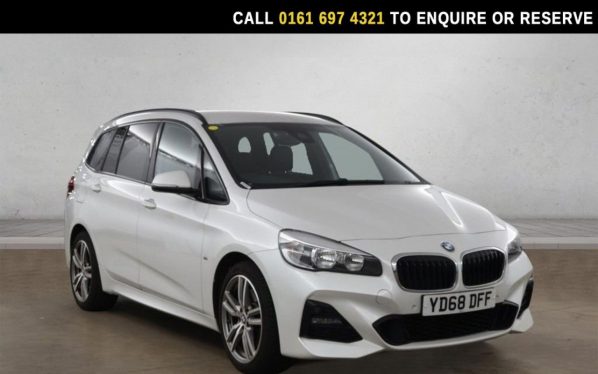 Used 2018 WHITE BMW 2 Series GRAN TOURER MPV 2.0 220i M Sport MPV 5dr Petrol DCT Euro 6 (s/s) (192 ps) (reg. 2018-09-14) for sale in Manchester