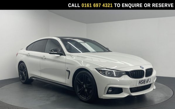 Used 2018 WHITE BMW 4 SERIES GRAN COUPE Hatchback 2.0 420d M Sport Hatchback 5dr Diesel Auto Euro 6 (s/s) (190 ps) (reg. 2018-07-31) for sale in Manchester