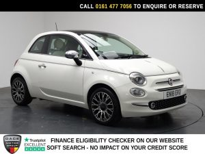 Used 2018 WHITE FIAT 500 Hatchback 1.2 Collezione Fall Hatchback 3dr Petrol Manual Euro 6 (s/s) (69 bhp) (reg. 2018-06-25) for sale in Stockport