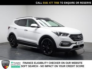 Used 2018 WHITE HYUNDAI SANTA FE SUV 2.2 CRDi Blue Drive Endurance Edition SUV 5dr Diesel Auto 4WD Euro 6 (s/s) (7 Seat) (200 ps) (reg. 2018-03-26) for sale in Stockport