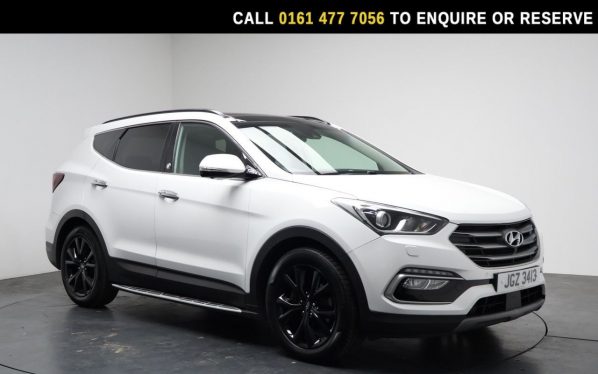 Used 2018 WHITE HYUNDAI SANTA FE SUV 2.2 CRDi Blue Drive Endurance Edition SUV 5dr Diesel Auto 4WD Euro 6 (s/s) (7 Seat) (200 ps) (reg. 2018-03-26) for sale in Stockport