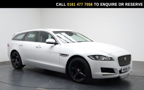 Used 2018 WHITE JAGUAR XF Estate 2.0i Portfolio GPF Sportbrake 5dr Petrol Auto Euro 6 (s/s) (250 ps) (reg. 2018-11-20) for sale in Stockport