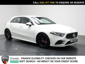 Used 2018 WHITE MERCEDES-BENZ A-CLASS Hatchback 2.0 A250 AMG Line Hatchback 5dr Petrol 7G-DCT Euro 6 (s/s) (224 ps) (reg. 2018-09-29) for sale in Stockport