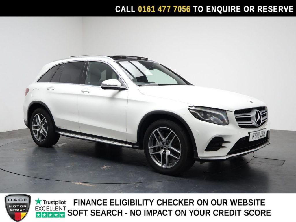 Used 2018 WHITE MERCEDES-BENZ GLC SUV 2.1 GLC220d AMG Line (Premium) SUV 5dr Diesel G-Tronic+ 4MATIC Euro 6 (s/s) (170 ps) (reg. 2018-06-20) for sale in Stockport