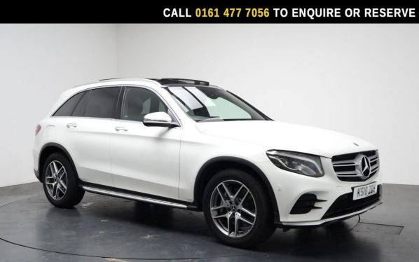 Used 2018 WHITE MERCEDES-BENZ GLC SUV 2.1 GLC220d AMG Line (Premium) SUV 5dr Diesel G-Tronic+ 4MATIC Euro 6 (s/s) (170 ps) (reg. 2018-06-20) for sale in Stockport
