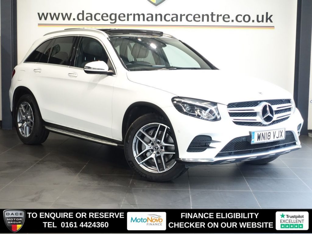 Used 2018 WHITE MERCEDES-BENZ GLC SUV 2.1 GLC250d AMG Line (Premium) SUV 5dr Diesel G-Tronic 4MATIC Euro 6 (s/s) (204 ps) (reg. 2018-05-30) for sale in Altrincham