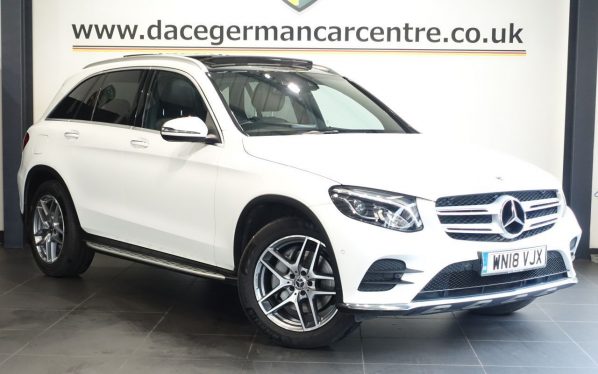 Used 2018 WHITE MERCEDES-BENZ GLC SUV 2.1 GLC250d AMG Line (Premium) SUV 5dr Diesel G-Tronic 4MATIC Euro 6 (s/s) (204 ps) (reg. 2018-05-30) for sale in Altrincham