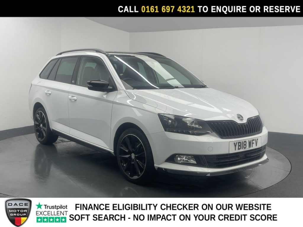 Used 2018 WHITE SKODA FABIA Estate 1.0 TSI Monte Carlo Estate 5dr Petrol Manual Euro 6 (s/s) (110 ps) (reg. 2018-05-31) for sale in Manchester
