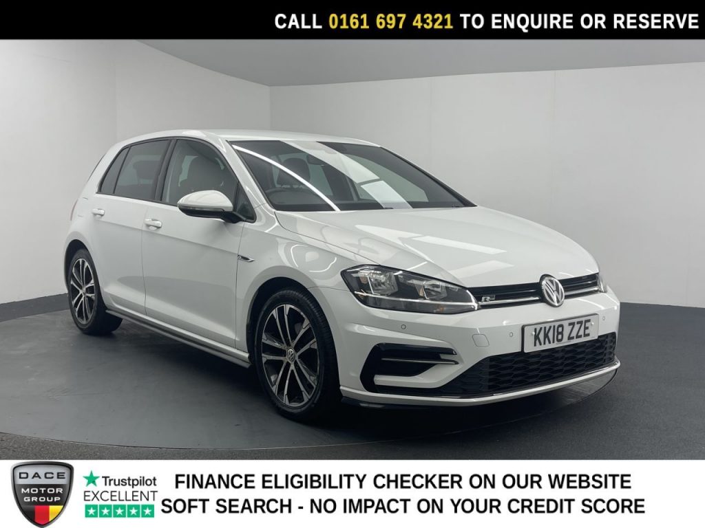 Used 2018 WHITE VOLKSWAGEN GOLF Hatchback 1.5 TSI EVO R-Line Hatchback 5dr Petrol Manual Euro 6 (s/s) (150 ps) (reg. 2018-07-26) for sale in Manchester