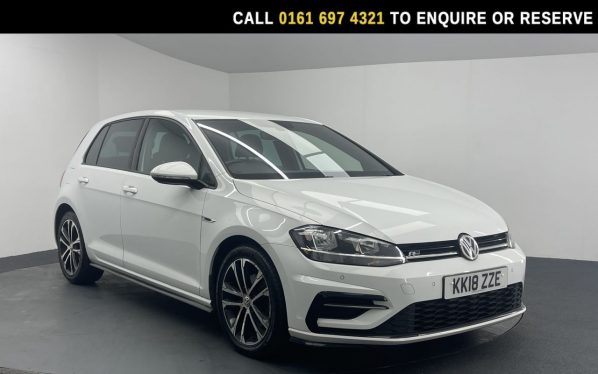 Used 2018 WHITE VOLKSWAGEN GOLF Hatchback 1.5 TSI EVO R-Line Hatchback 5dr Petrol Manual Euro 6 (s/s) (150 ps) (reg. 2018-07-26) for sale in Manchester