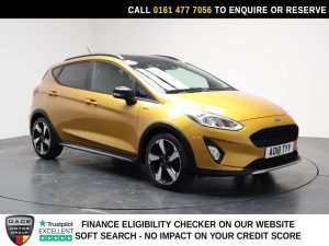 Used 2018 YELLOW FORD FIESTA Hatchback 1.0T EcoBoost Active B and O Play Hatchback 5dr Petrol Manual Euro 6 (s/s) (125 ps) (reg. 2018-04-30) for sale in Stockport