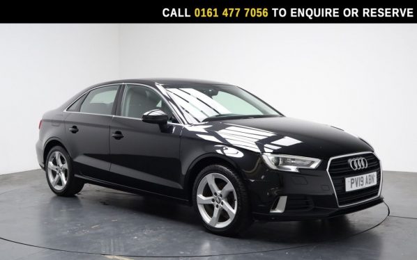 Used 2019 BLACK AUDI A3 Saloon 1.5 TFSI CoD 35 Sport Saloon 4dr Petrol Manual Euro 6 (s/s) (150 ps) (reg. 2019-03-28) for sale in Stockport