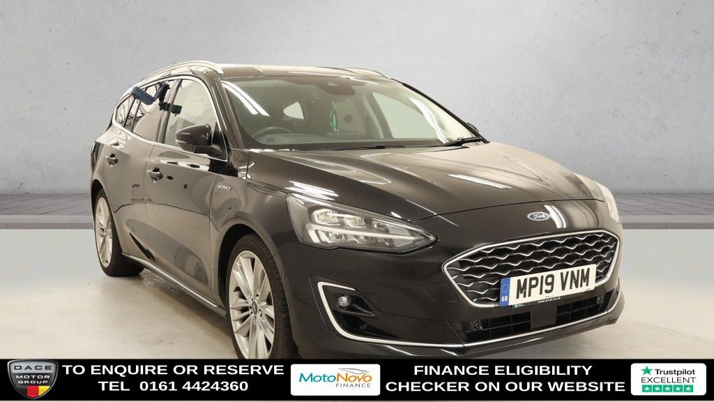 Used 2019 BLACK FORD FOCUS Estate 1.5 EcoBlue Vignale Estate 5dr Diesel Manual Euro 6 (s/s) (120 ps) (reg. 2019-07-29) for sale in Altrincham
