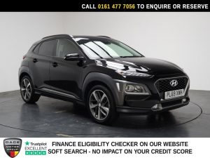 Used 2019 BLACK HYUNDAI KONA SUV 1.0 T-GDi Premium SUV 5dr Petrol Manual Euro 6 (s/s) (120 ps) (reg. 2019-09-30) for sale in Stockport