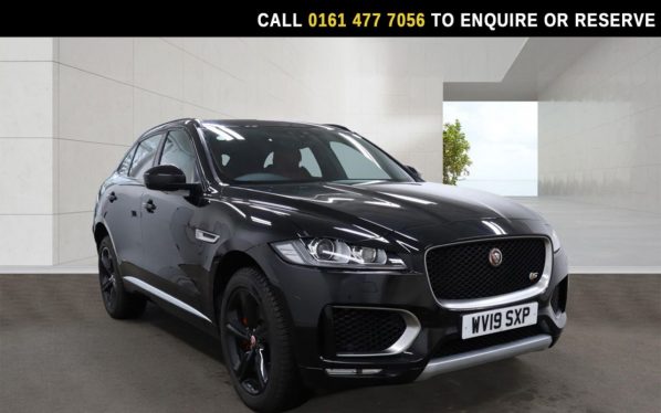 Used 2019 BLACK JAGUAR F-PACE SUV 3.0 D300 V6 S SUV 5dr Diesel Auto AWD Euro 6 (s/s) (300 ps) (reg. 2019-04-30) for sale in Stockport