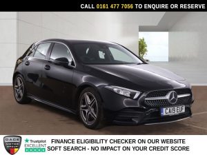 Used 2019 BLACK MERCEDES-BENZ A-CLASS Hatchback 2.0 A220 AMG Line Hatchback 5dr Petrol 7G-DCT Euro 6 (s/s) (190 ps) (reg. 2019-03-28) for sale in Stockport