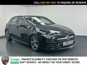 Used 2019 BLACK MERCEDES-BENZ A-CLASS Hatchback 2.0 A250 AMG Line Hatchback 5dr Petrol 7G-DCT Euro 6 (s/s) (224 ps) (reg. 2019-01-31) for sale in Manchester