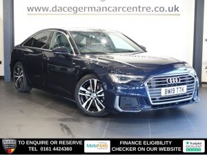 Used 2019 BLUE AUDI A6 SALOON Saloon 2.0 TDI 40 S line Saloon 4dr Diesel S Tronic Euro 6 (s/s) (204 ps) (reg. 2019-05-18) for sale in Altrincham