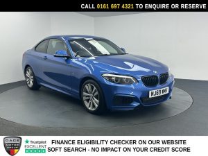Used 2019 BLUE BMW 2 SERIES Coupe 1.5 218i GPF M Sport Coupe 2dr Petrol Manual Euro 6 (s/s) (136 ps) (reg. 2019-09-27) for sale in Manchester